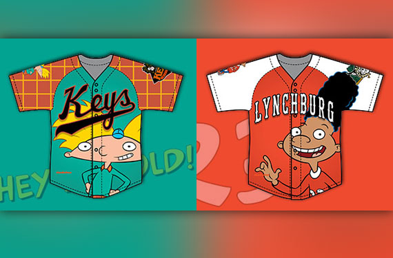 Frederick Keys, Lynchburg Hillcats to wear Hey Arnold! jerseys