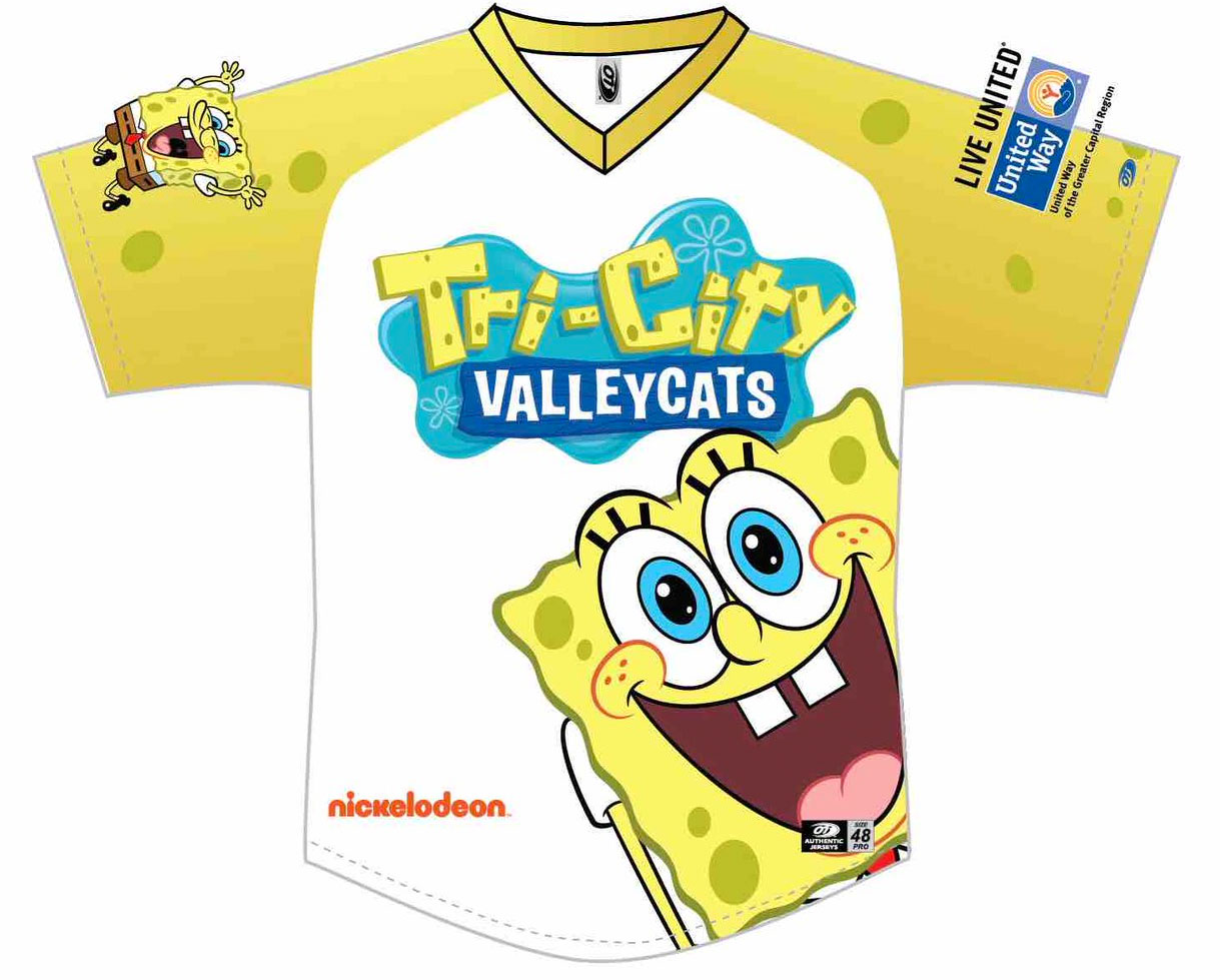 Are Ya Ready Kids? ValleyCats Wearing SpongeBob Jerseys SportsLogos