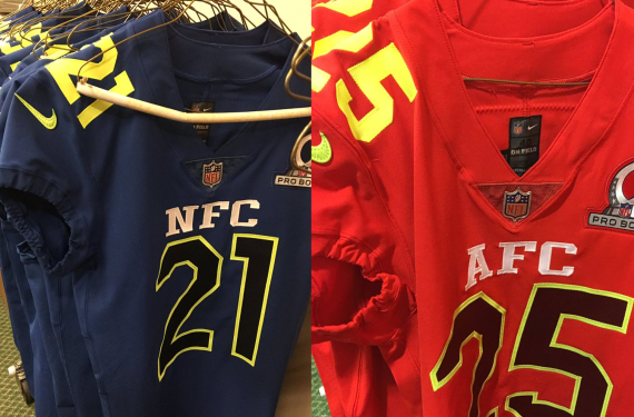 2017 Pro Bowl uniforms return to red and blue, but add neon