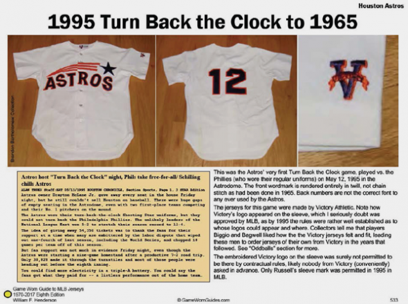 A page in the book explains what the Astros got wrong in their first attempt at a throwback.