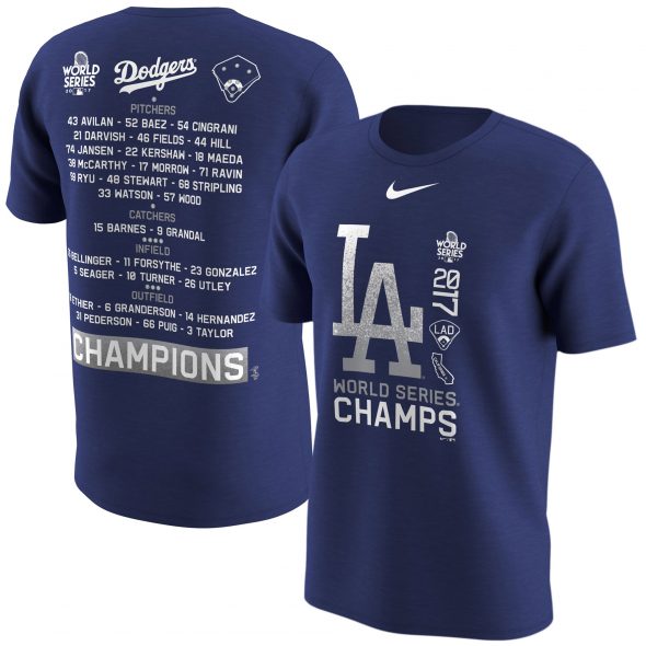 dodgers jersey champs