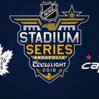 Chris Creamer  SportsLogos.Net on X: Just unveiled! The Toronto Maple # Leafs are Ready, Aye, Ready for the 2018 #StadiumSeries - check out their  all-white, all-Navy uniforms for the game #TMLTalk #NHL