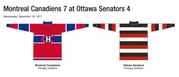 NHL releases Montreal Canadiens and Ottawa Senators NHL 100 Classic jerseys
