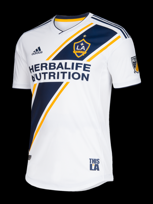 Los Angeles Galaxy Home football shirt 2018 - 2019. Sponsored by