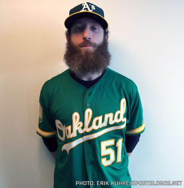 a's green jersey