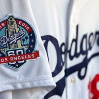 2018 Los Angeles Dodgers 60th Anniversary Iron on Embroidered 