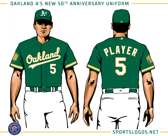 The A's are dropping the dark green alternate jerseys from their
