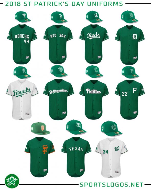 MLB Teams Wearing Green Caps, Jerseys on St Patrick's Day – SportsLogos.Net  News