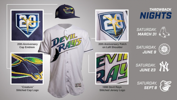 Rays Drop Road Greys, Make Devil Rays Throwbacks Official Alternate Uniform  – SportsLogos.Net News