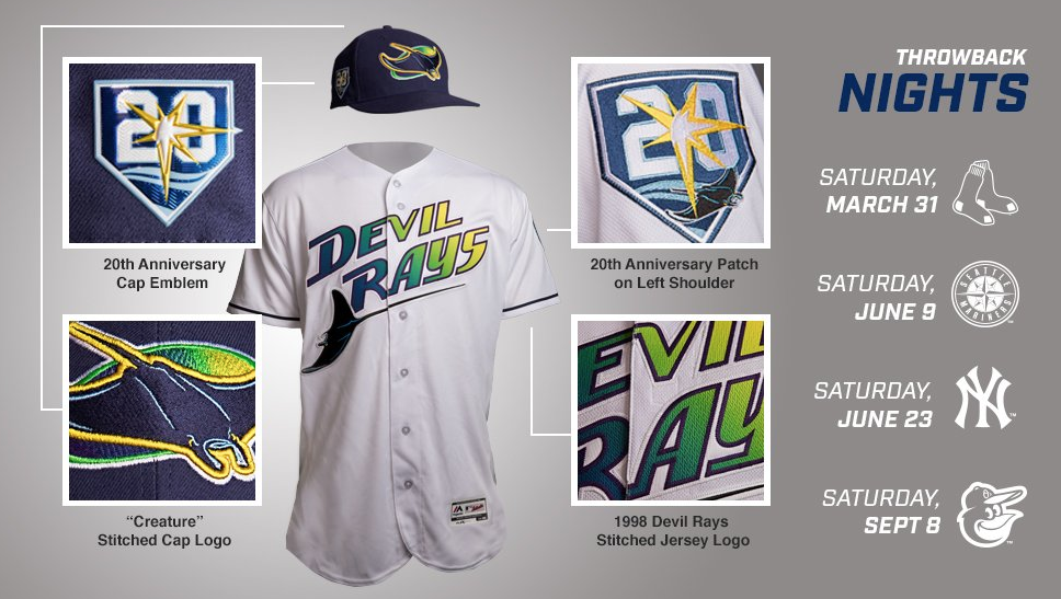 Rays Tweak Logo, Unveil 20th, Announce Throwback Games – SportsLogos ...