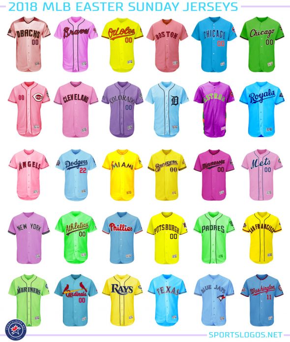 MLB Teams Wearing Bright, Colourful Uniforms This Weekend