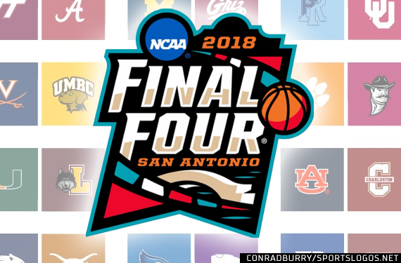 2018 NCAA Final Four Logo Court Bracket