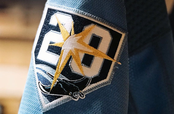 Light Blue Tampa Bay Rays 20th Anniversary Event MLB Patch