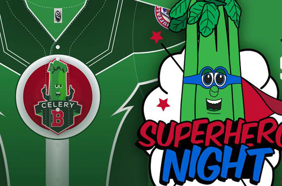 Buffalo Bisons celebrate Superhero Night with Super Celery uniforms