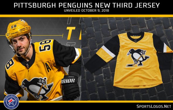 Penguins Unveil New Gold Third Uniform – Sportslogos.net News