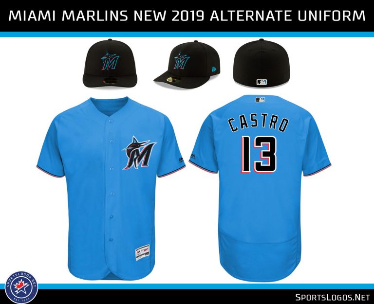 Our Colores Miami Marlins Unveil New Logos Uniforms For 2019 Sportslogosnet News 