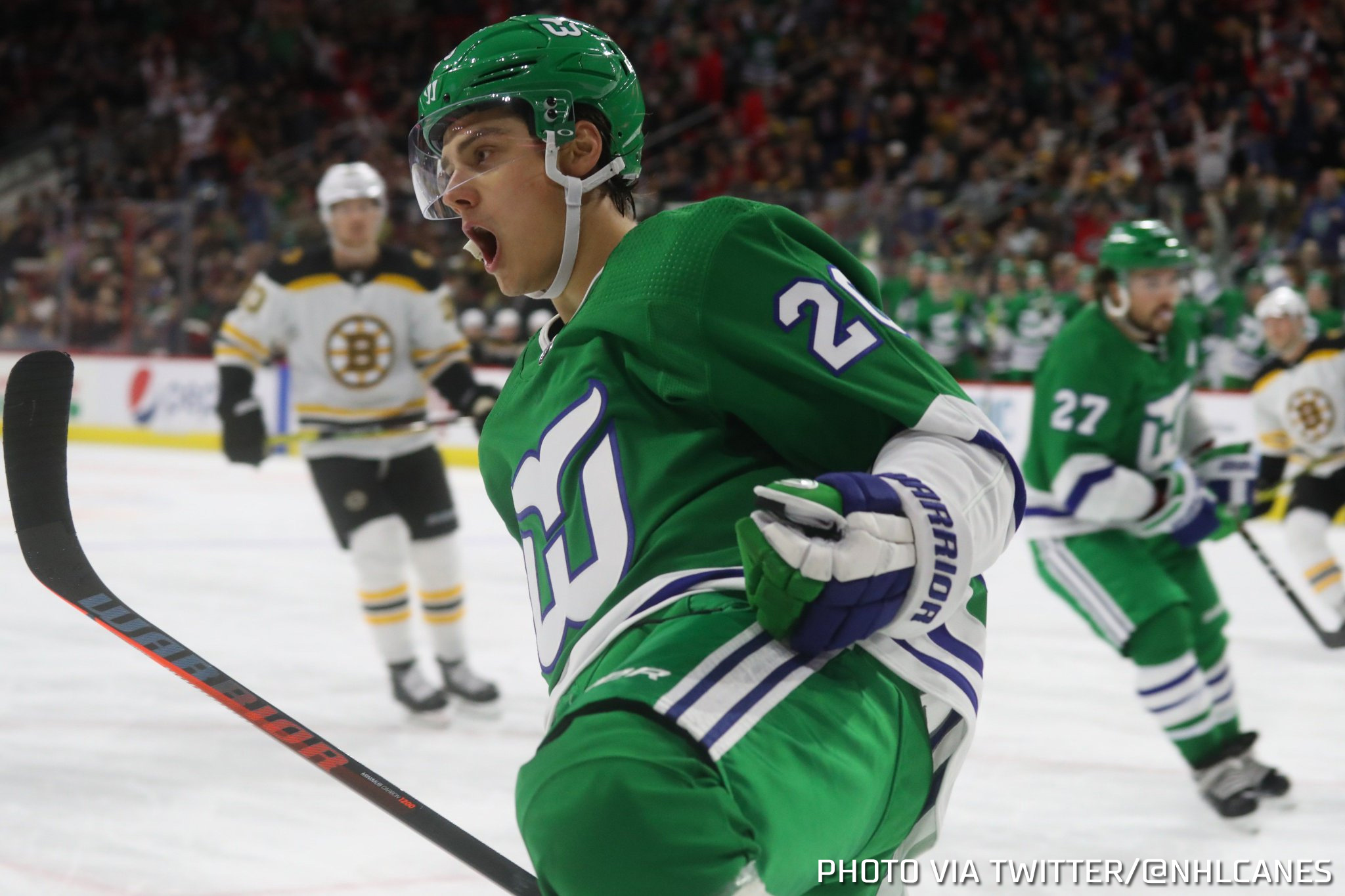 Canes to Wear Hartford Whalers Uniforms Tonight in Boston SportsLogos