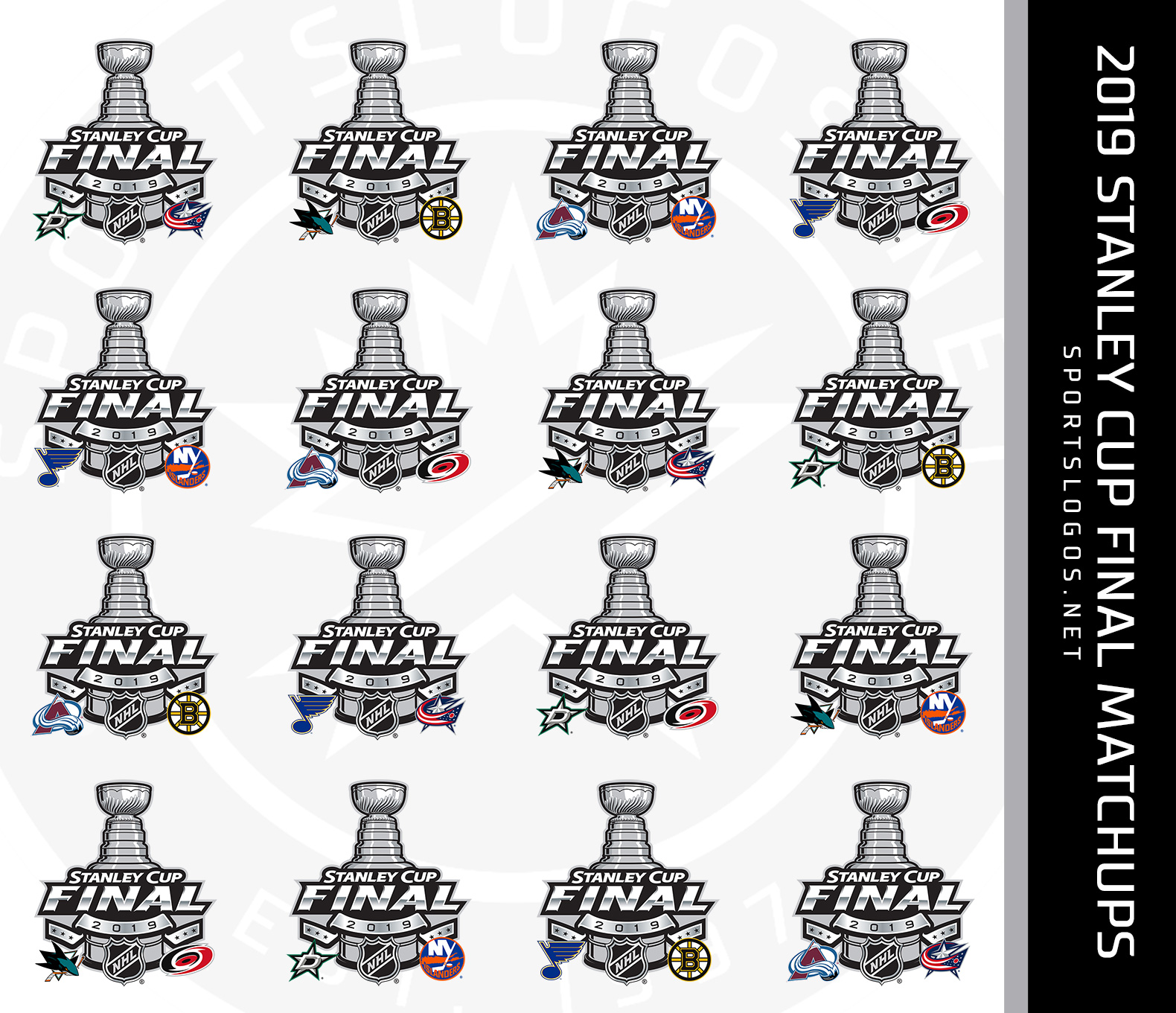 All 8 Remaining Possible 2019 Stanley Cup Final Matchups SportsLogos