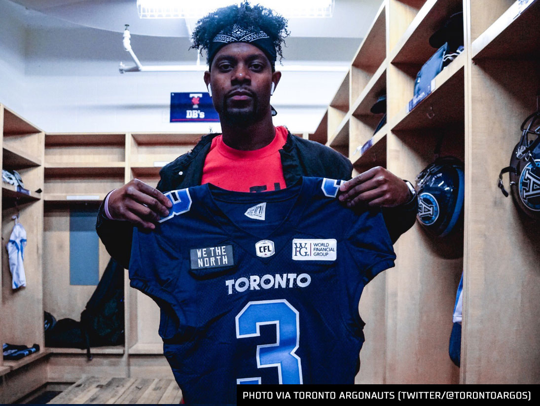 Toronto Argos Celebrate Raptors Run With Jersey Patch
