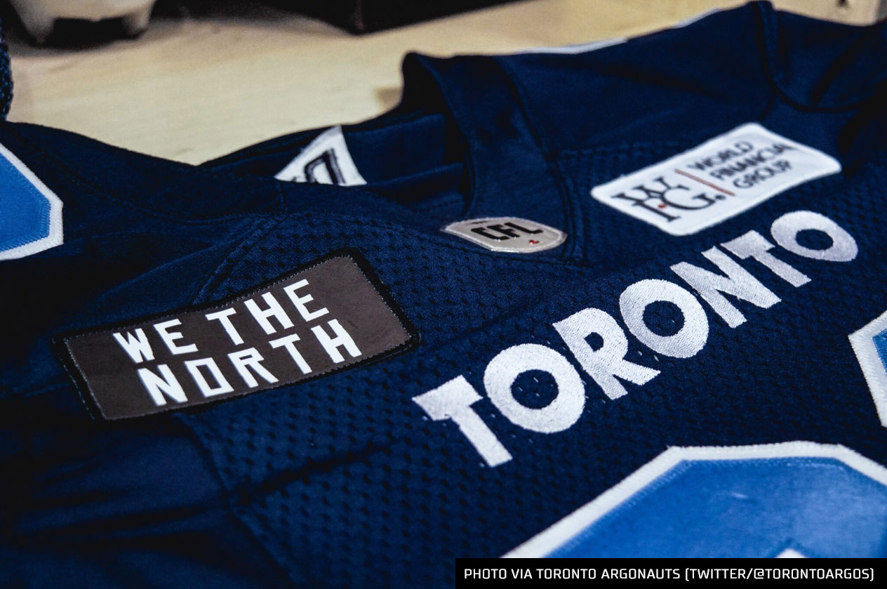 Toronto Argos Celebrate Raptors Run With Jersey Patch