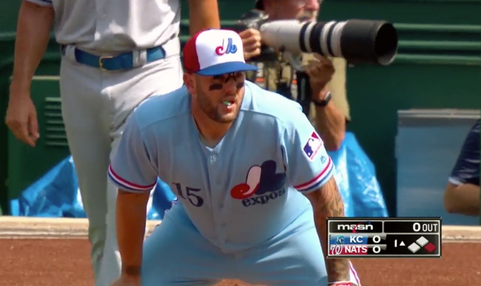 Photos: Expos Return! Oh, and Royals Throwback Too