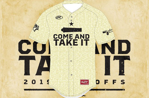 Skeeters jerseys challenge opponents to "Come and Take It"