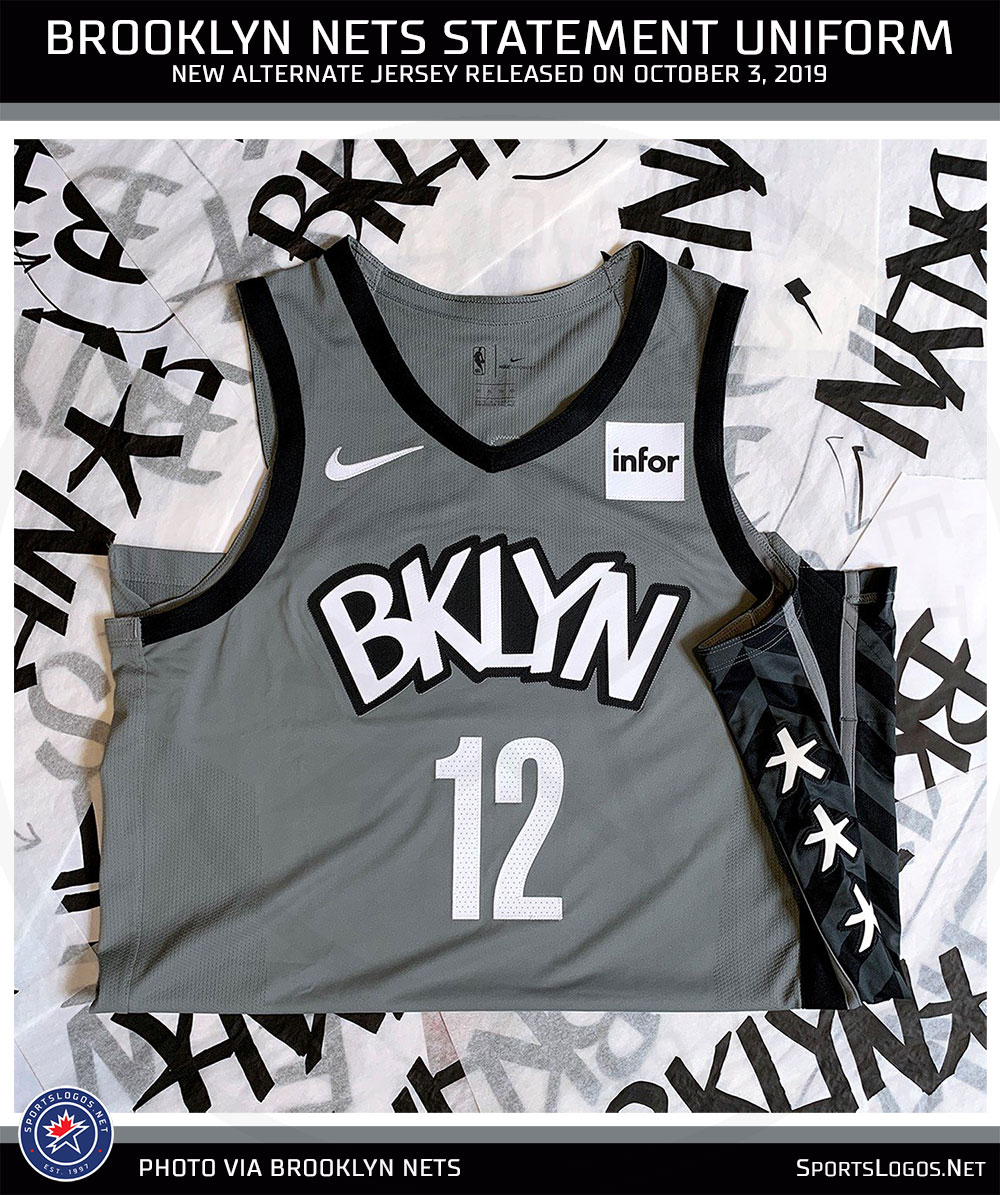Brooklyn Nets Unveil New Bklyn Statement Uniform Sportslogosnet News 