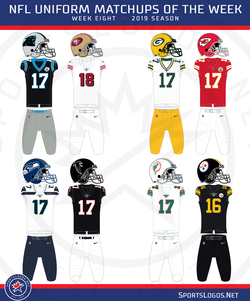 2019 NFL Week 8 Uniform Matchups: Throwbacks, ColorRush, Orange Bears
