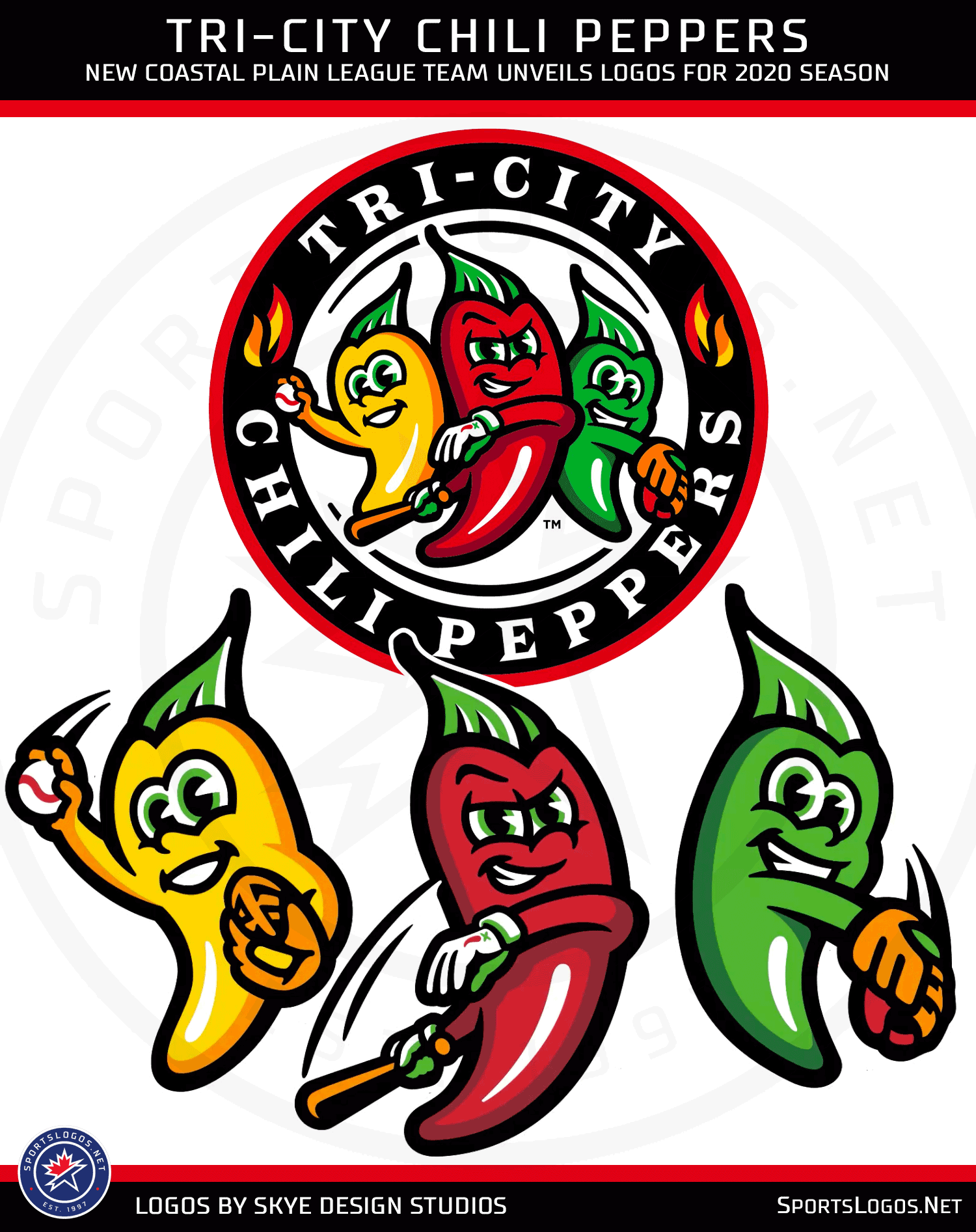 TriCity Chili Peppers Unveil Spicy New Logos for 2020 SportsLogos