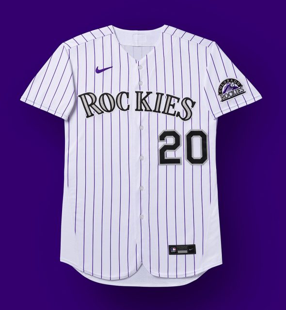 Nike MLB Official Replica Home Jersey Colorado Rockies White - White -  Bright Purple