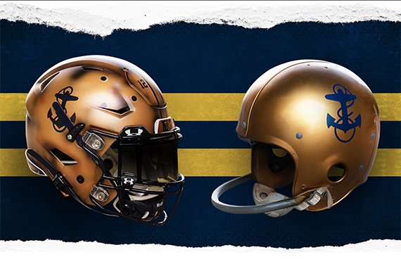 2022 Naval Academy Football Helmet