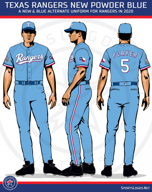 texas rangers light blue shirt