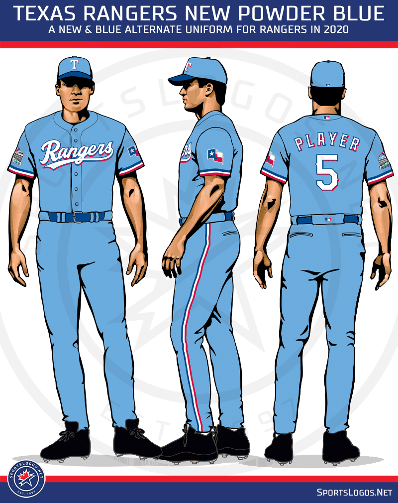 Texas Rangers Go Powder Blue, Unveil Five New Uniforms SportsLogos