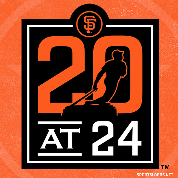 SF Giants Wearing "20 At 24" Uniform Patch in 2020