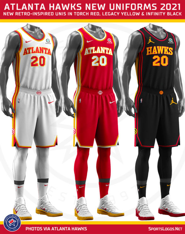 Atlanta Hawks Unveil New Uniforms, Logos, Colours – SportsLogos.Net News