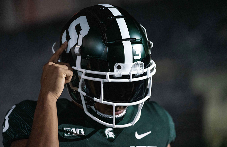 Michigan State Spartans To Wear Block “S” Helmet In Honor Of George