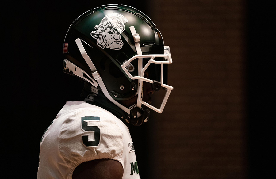 Michigan State To Wear “Gruff Sparty” Helmet Against Penn State