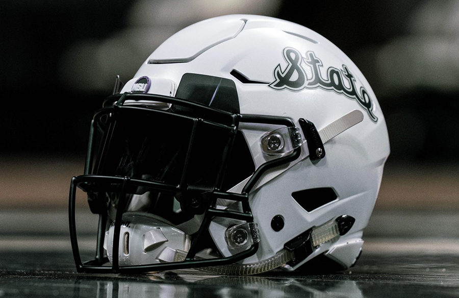 Michigan State Spartans Unveil Script “State” Helmets – SportsLogos.Net