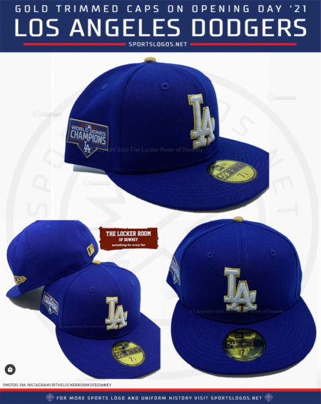 LA Dodgers Gold Cap for Opening Day 2021 Leaked – SportsLogos.Net News