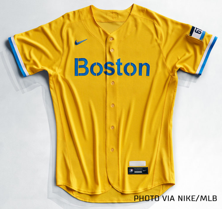 red sox yellow jersey for sale