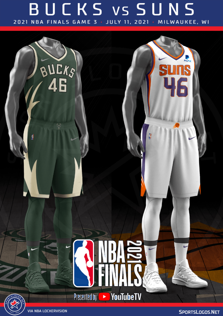 Uniform Matchups Set for 2021 NBA Finals Between Bucks and Suns ...