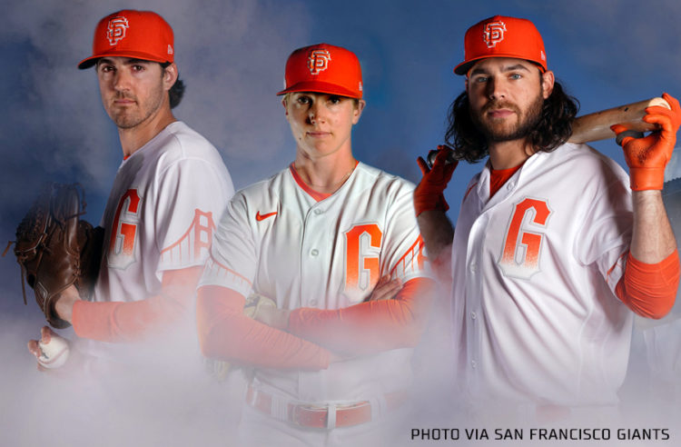 San Francisco Giants 2021 City Connect Uniform Nike Mlb Baseball Orange White Fog Sportslogosnet Feat 750x492 