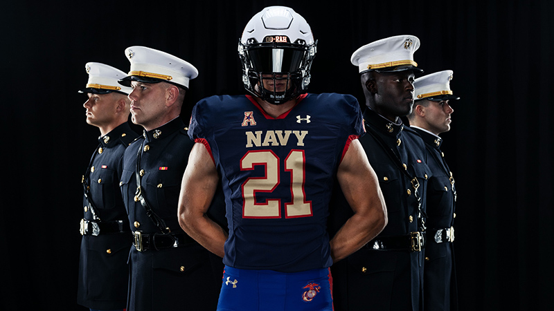 Navy Unveils Marine Corps-Inspired Uniform For Air Force Game