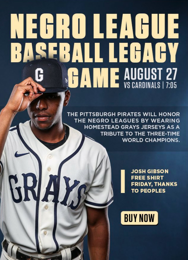 Pirates to Honour Homestead Grays With Throwback Uniforms Friday