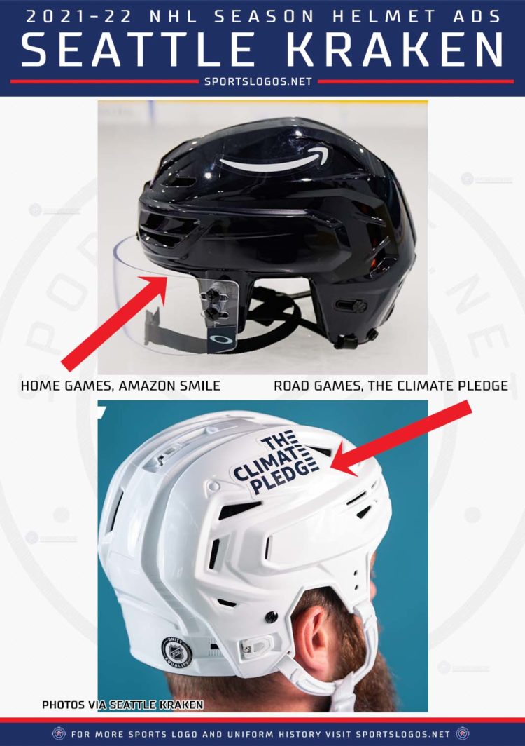 Seattle Kraken Announce Helmet Ads for Inaugural Season – SportsLogos ...