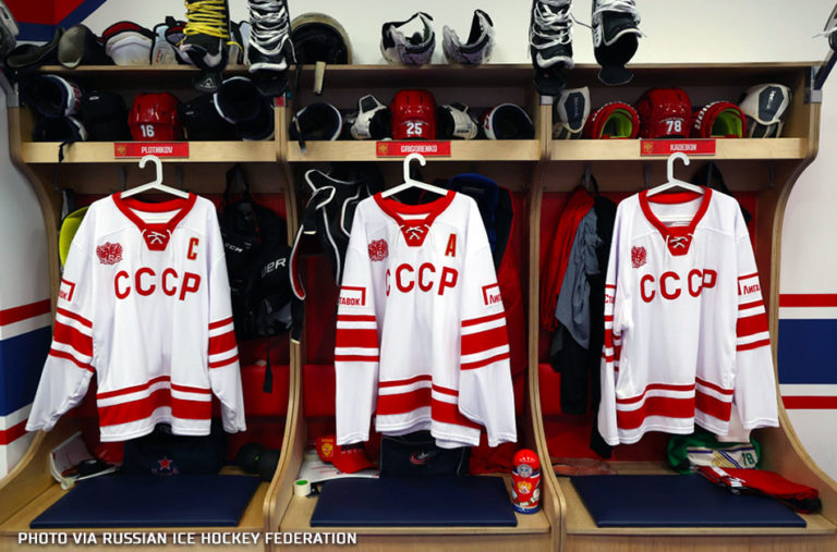 Back in the USSR Russian Hockey Team Wears CCCP Throwbacks