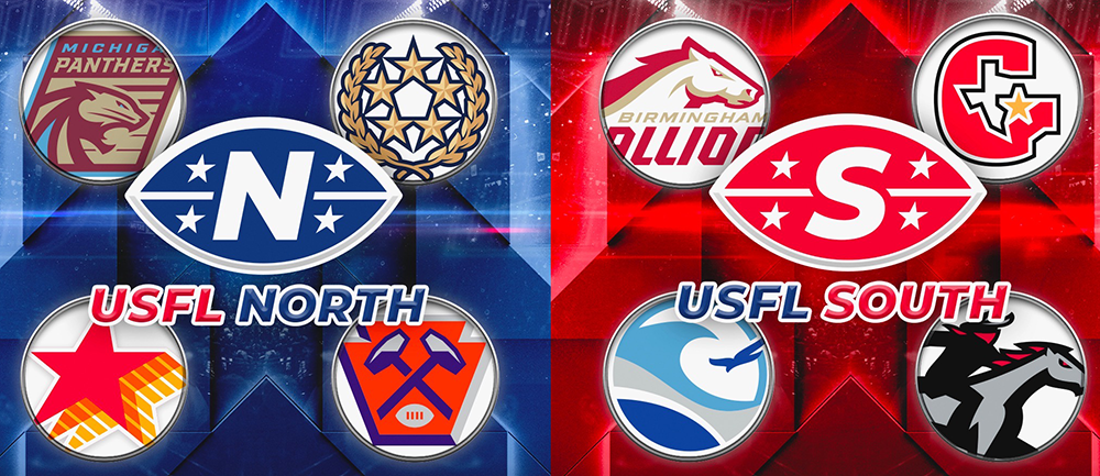 USFL Unveils North, South Division Logos Ahead Of Reboot Season