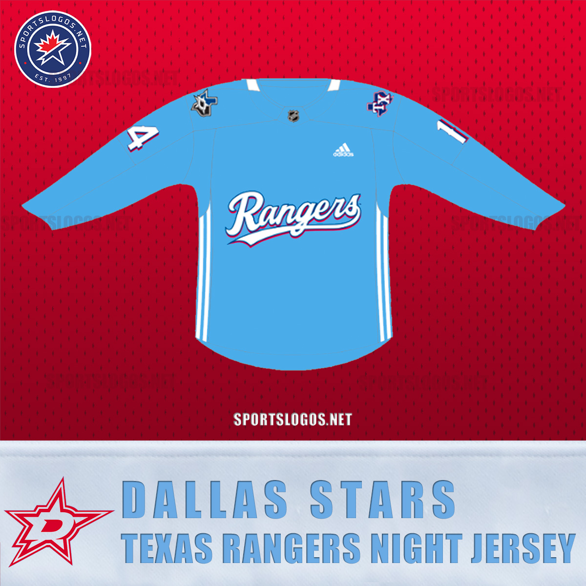 Dallas Stars Wear Texas Rangers Jerseys Before Game Tonight