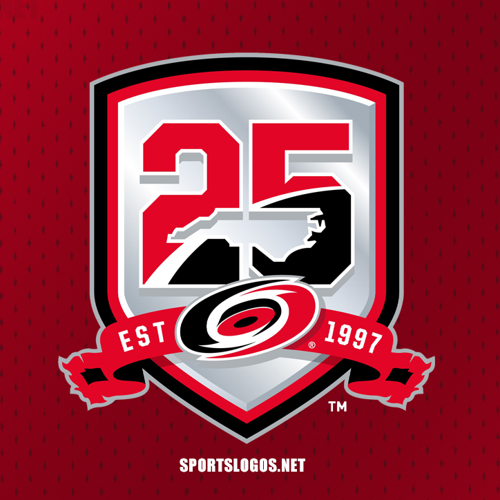 Carolina Hurricanes to Celebrate 25 Years in 2022-23 With Commemorative Logo