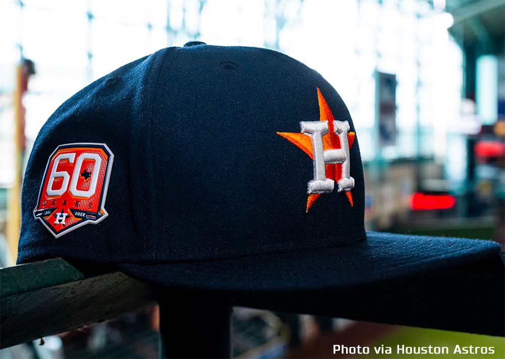 Houston Astros Announce 60th Anniversary Patch on Caps, Jerseys in 2022